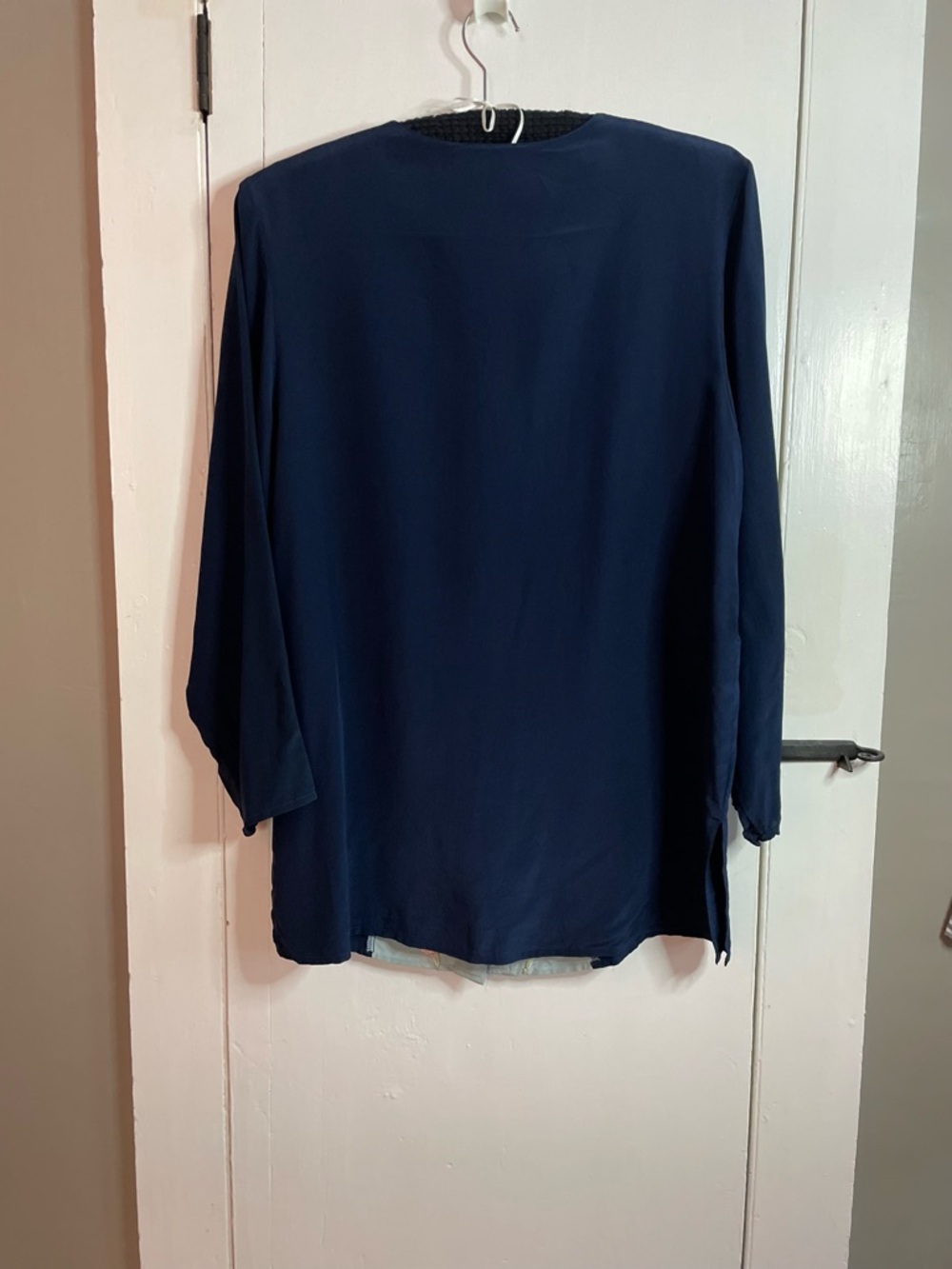 Diane Von Furstenberg Vintage 100% Silk Embroidered Boho Tunic Top Size M - Picture 4 of 5